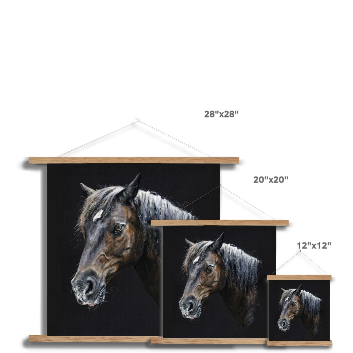 Merlin the Welsh Pony Fine Art Print with Hanger
