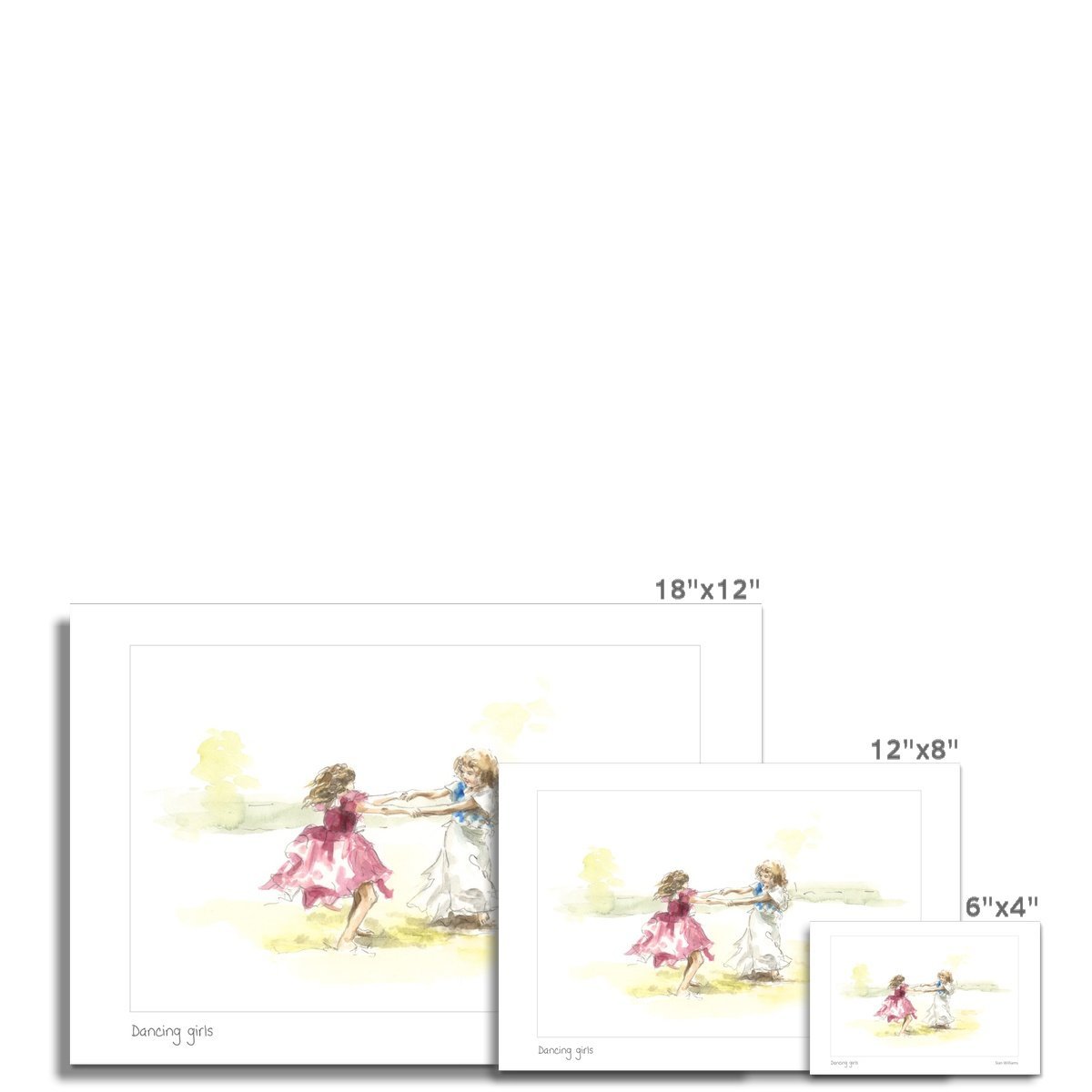 'Dancing girls' Fine Art Print