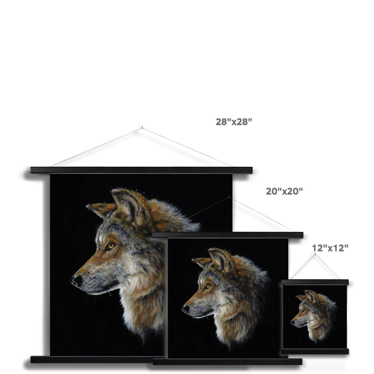 Snow Wolf Fine Art Print with Hanger