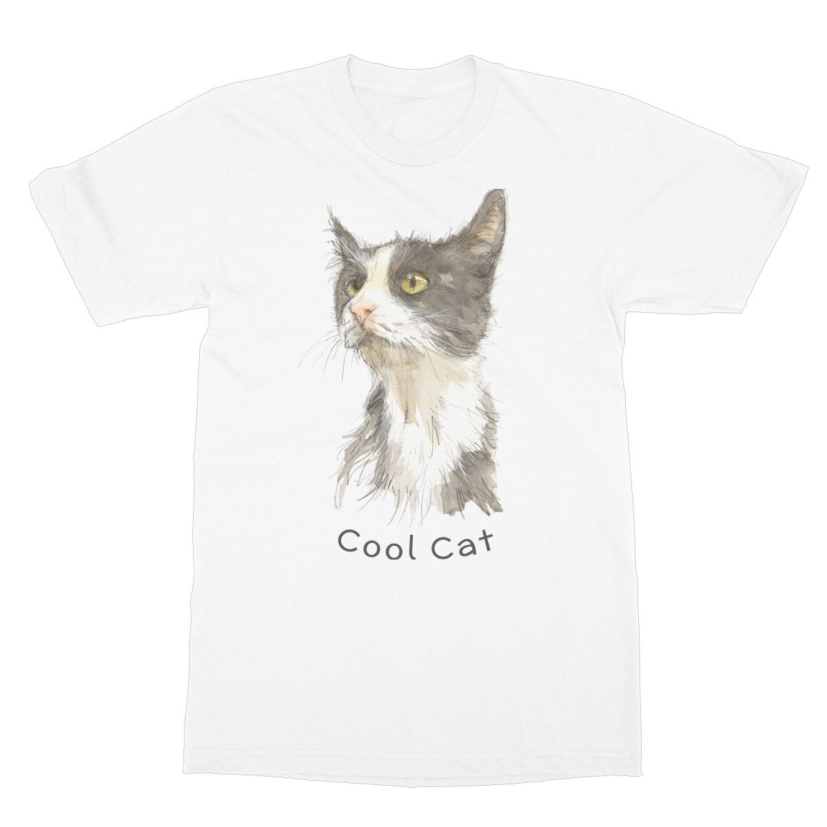 Unisex Softstyle T-Shirt - 'Cool Cat'