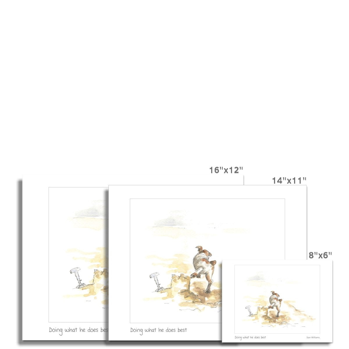 'Doing what he does best' Fine Art Print