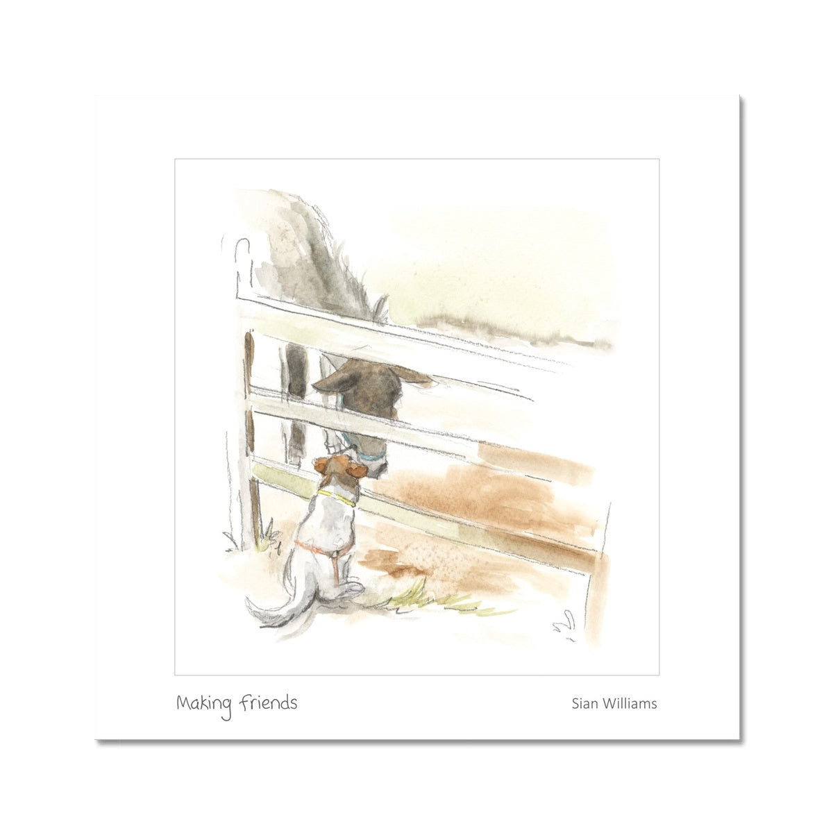 'Making friends' Fine Art Print