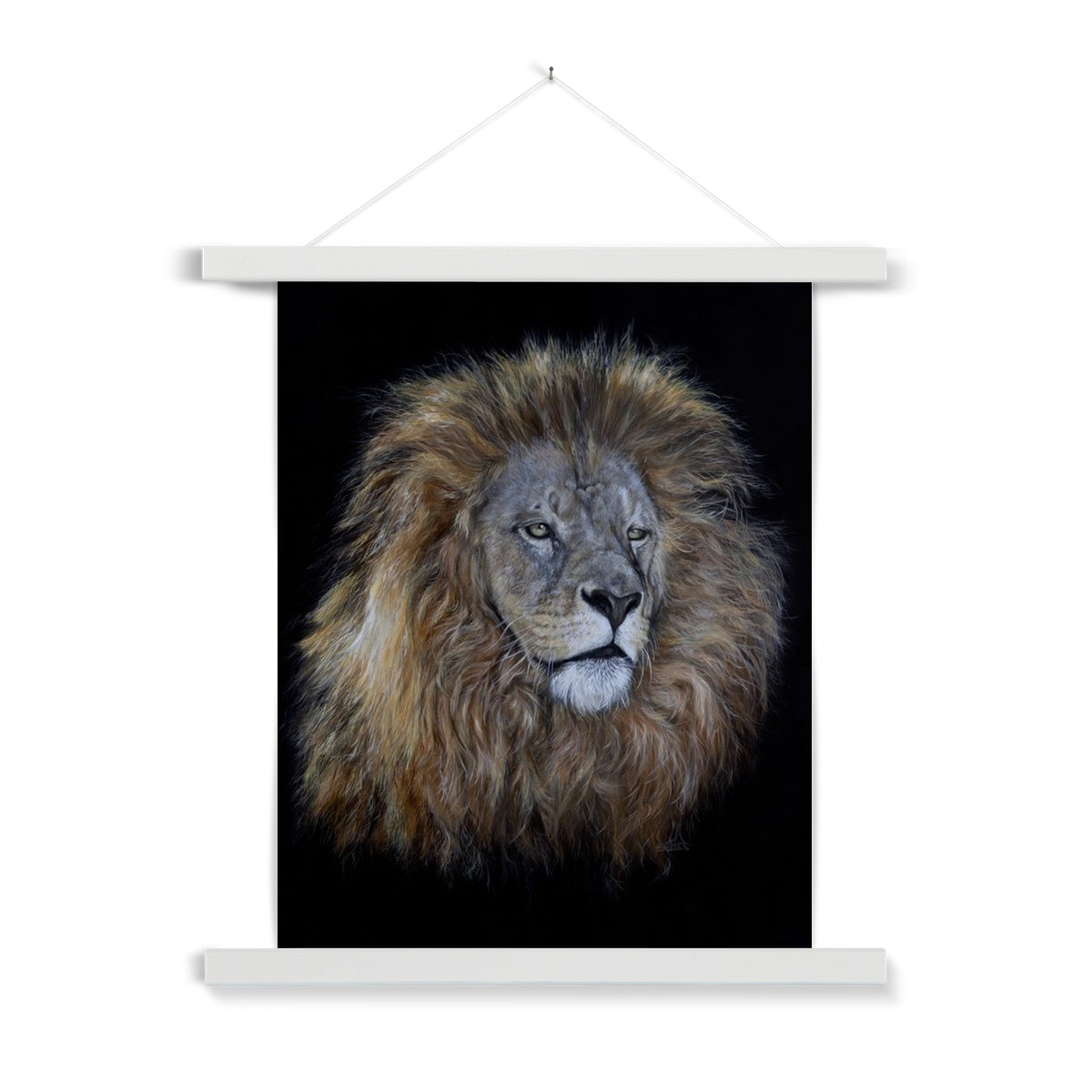 African Lion Fine Art Print with Hanger