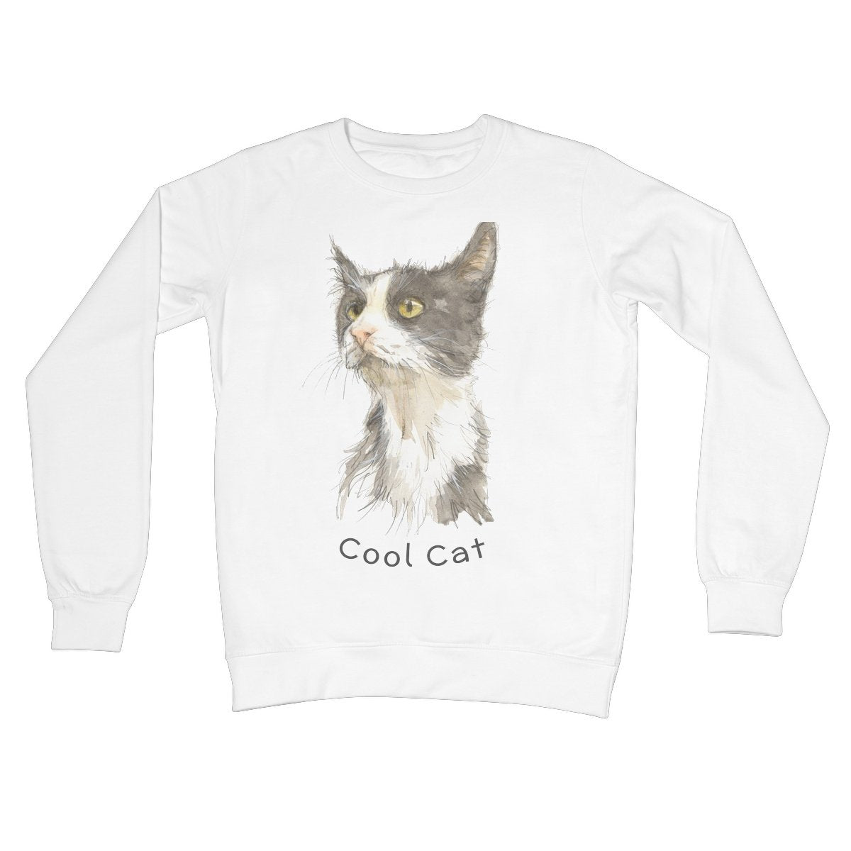 Crew Neck Sweatshirt - 'Cool Cat'