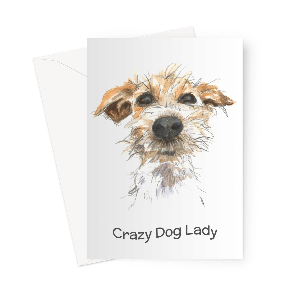 'Crazy Dog Lady' Greetings Card